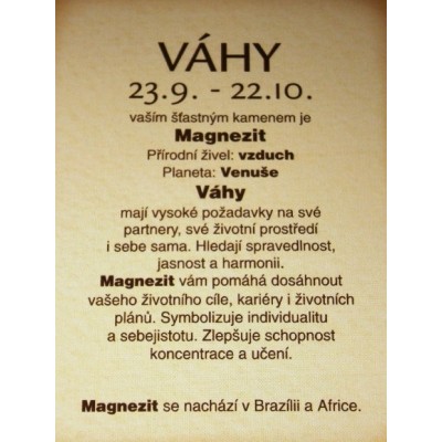 váhy - magnezit valounek